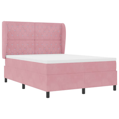 Boxspringbed met matras Roze 200 x 140 cm Fluweel