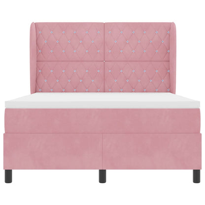 Boxspringbed met matras Roze 200 x 140 cm Fluweel