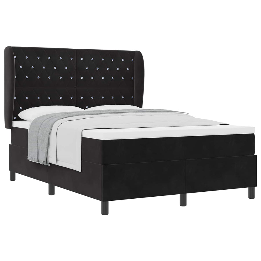 Boxspringbed met matras Zwart 200 x 160 cm Fluweel