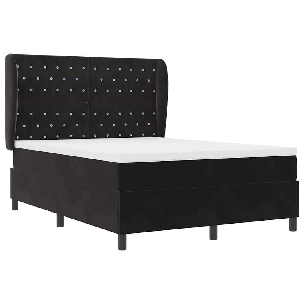 Boxspringbed met matras Zwart 200 x 160 cm Fluweel