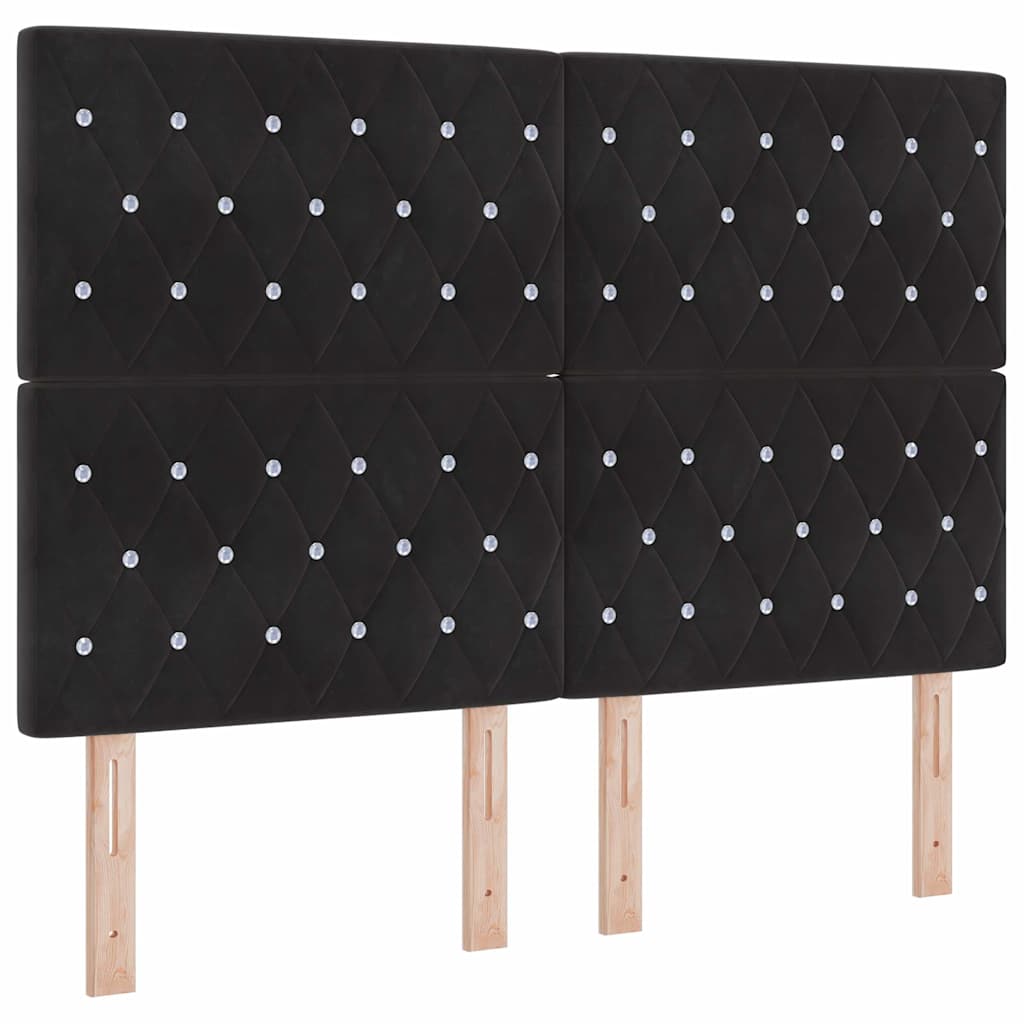 Boxspringbed met matras Zwart 200 x 160 cm Fluweel