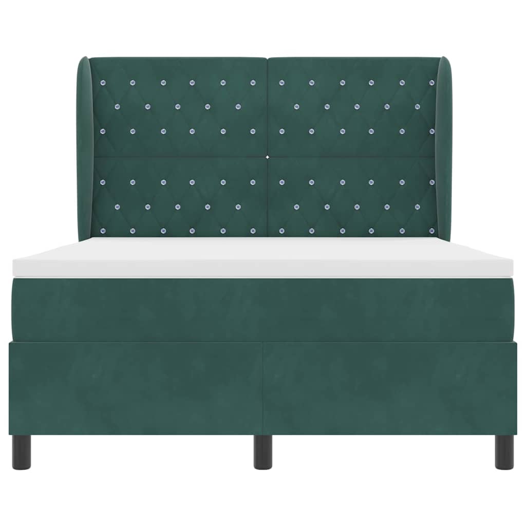 Boxspringbed met matras Donkergroen 200 x 160 cm Fluweel