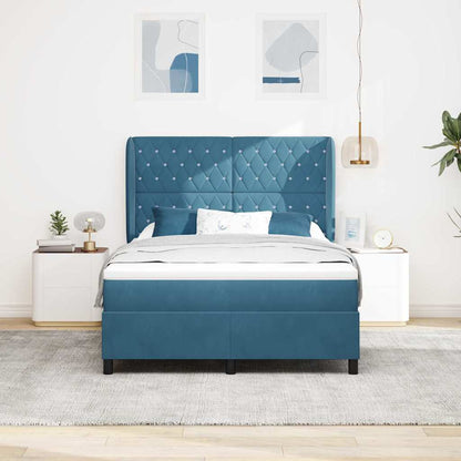 Boxspringbed met matras Donkerblauw 200 x 160 cm Fluweel