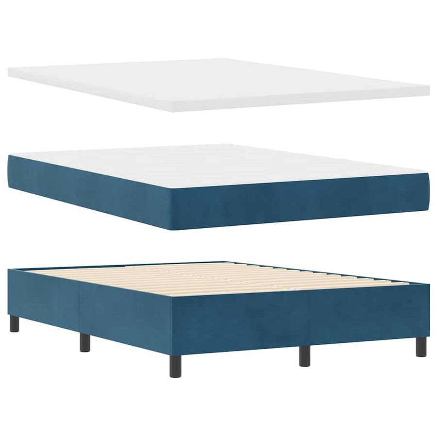 Boxspringbed met matras Donkerblauw 200 x 160 cm Fluweel