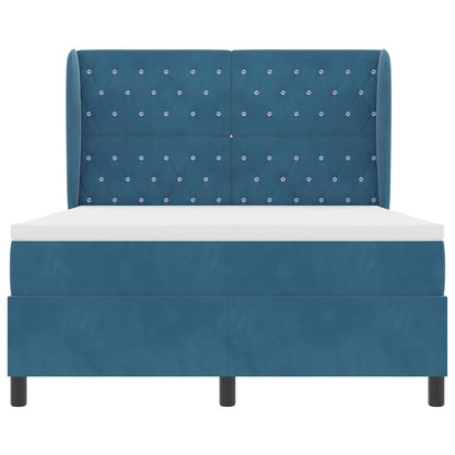 Boxspringbed met matras Donkerblauw 200 x 160 cm Fluweel