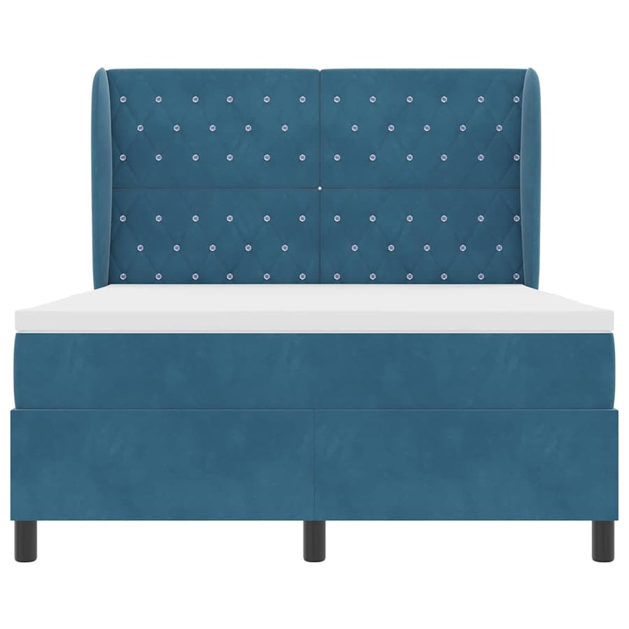 Boxspringbed met matras Donkerblauw 200 x 160 cm Fluweel