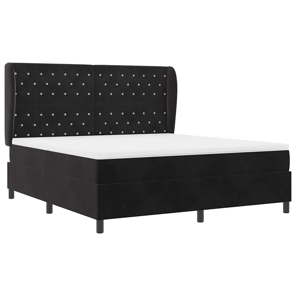 Boxspringbed met matras Zwart 200 x 180 cm Fluweel