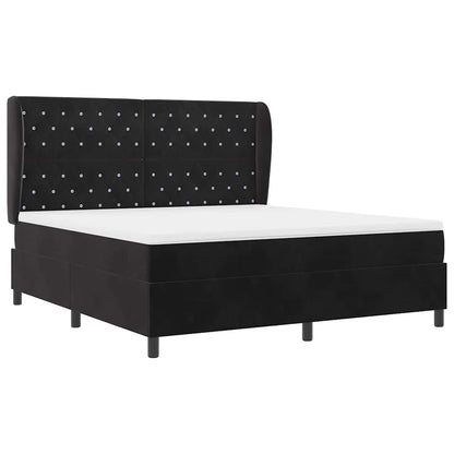Boxspringbed met matras Zwart 200 x 180 cm Fluweel