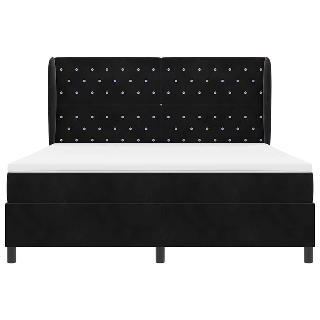 Boxspringbed met matras Zwart 200 x 180 cm Fluweel