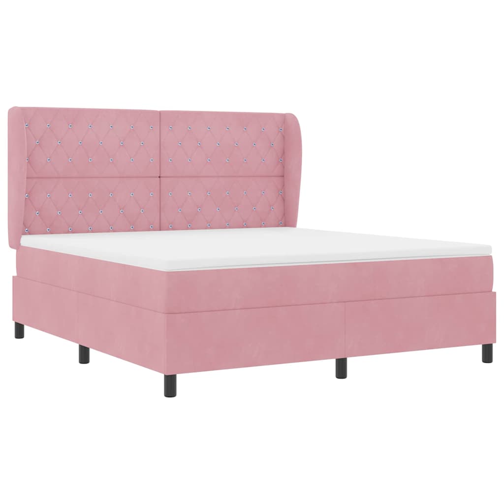 Boxspringbed met matras Roze 200 x 180 cm Fluweel
