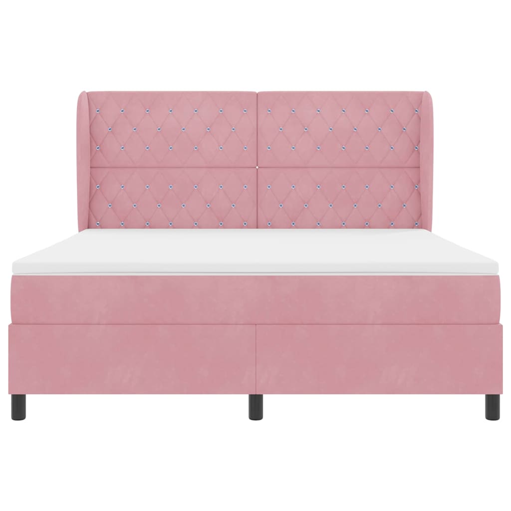 Boxspringbed met matras Roze 200 x 180 cm Fluweel