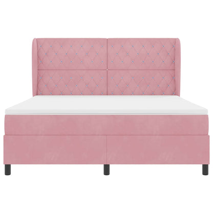 Boxspringbed met matras Roze 200 x 180 cm Fluweel