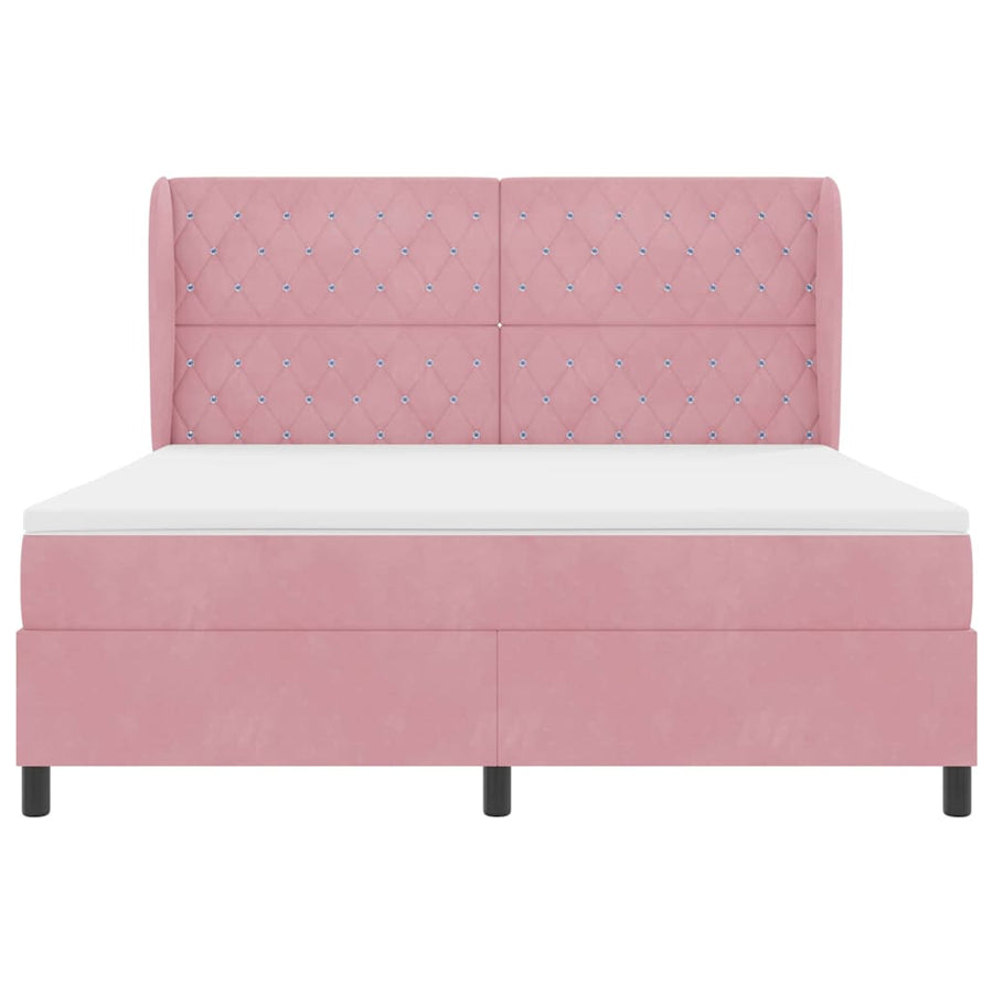 Boxspringbed met matras Roze 200 x 180 cm Fluweel