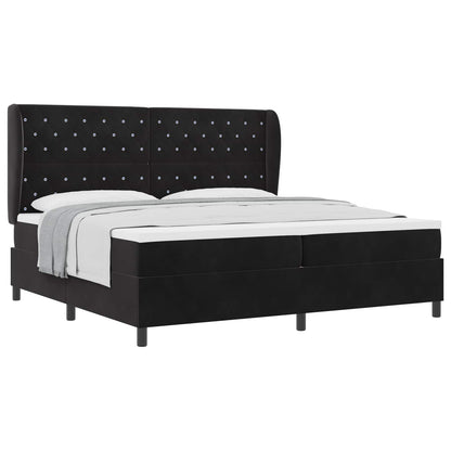 Boxspringbed met matras Zwart 200 x 200 cm Fluweel