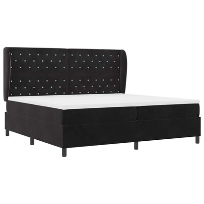Boxspringbed met matras Zwart 200 x 200 cm Fluweel