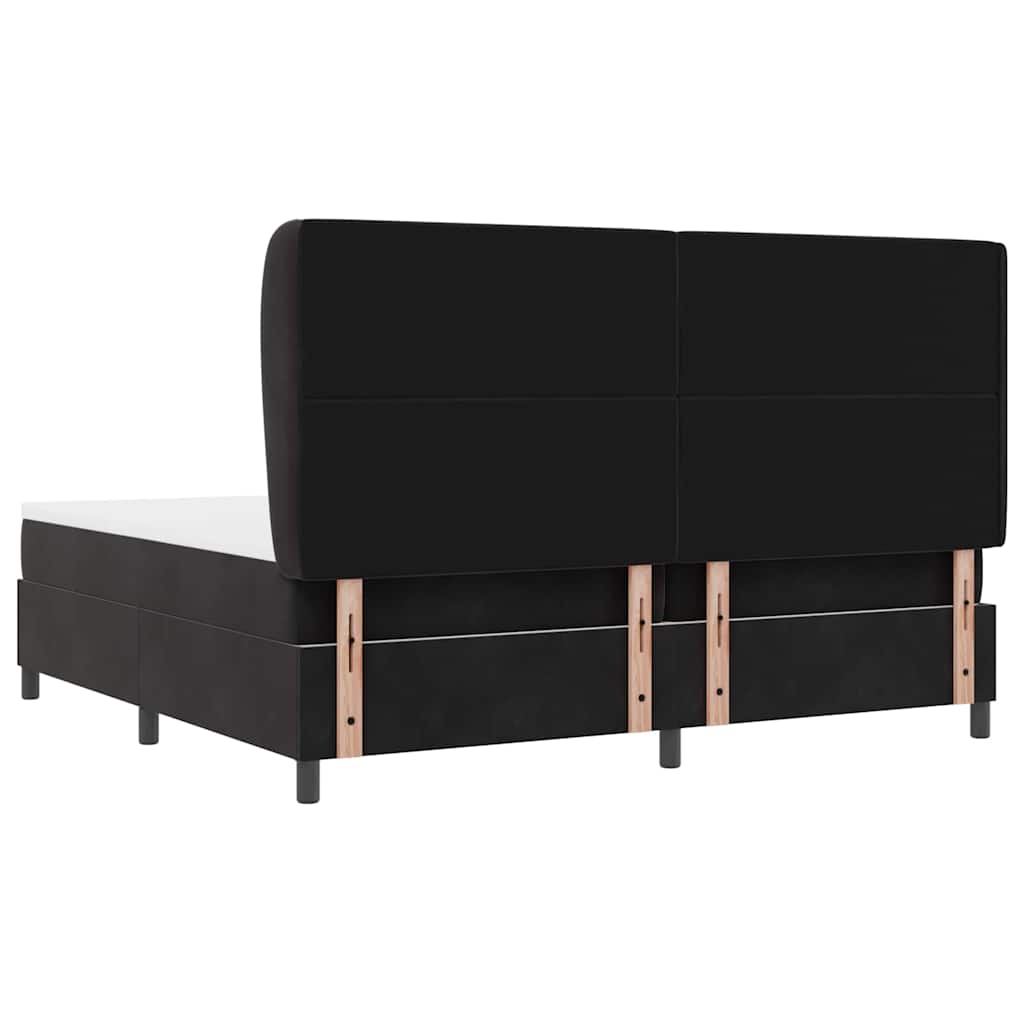 Boxspringbed met matras Zwart 200 x 200 cm Fluweel