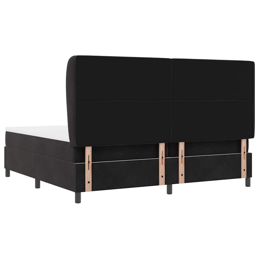 Boxspringbed met matras Zwart 200 x 200 cm Fluweel
