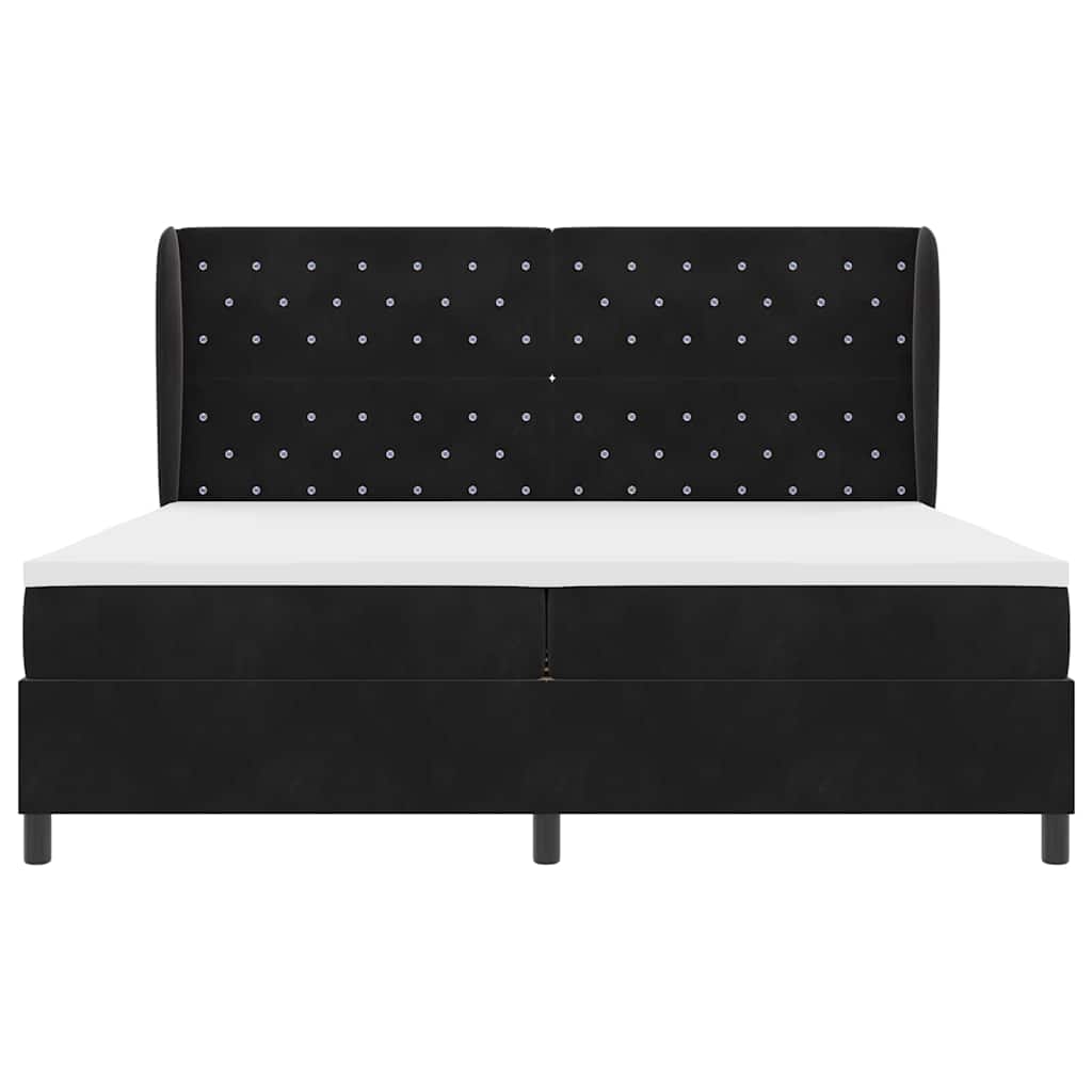 Boxspringbed met matras Zwart 200 x 200 cm Fluweel