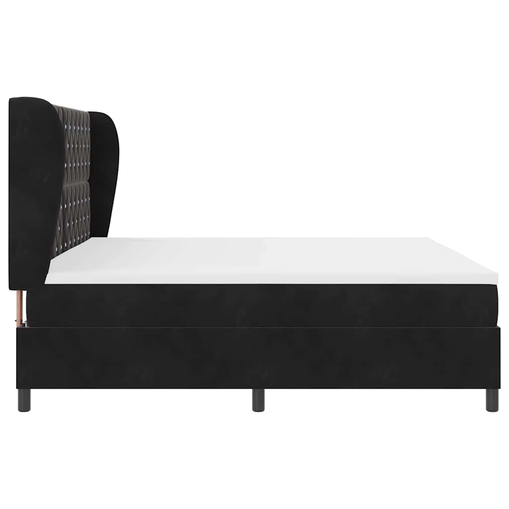 Boxspringbed met matras Zwart 200 x 200 cm Fluweel