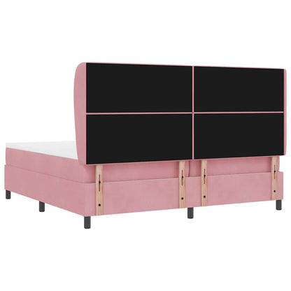 Boxspringbed met matras Roze 200 x 200 cm Fluweel