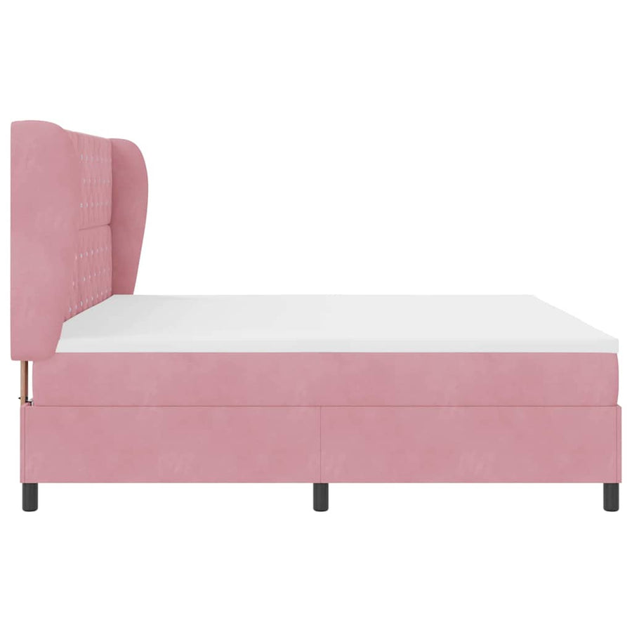 Boxspringbed met matras Roze 200 x 200 cm Fluweel