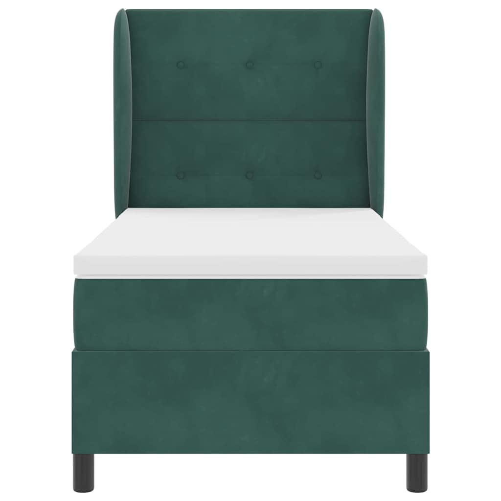 Boxspringbed met hoofdeinde Donkergroen 200 x 80 cm Fluweel