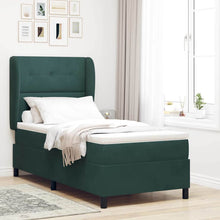 Boxspringbed met matras Donkergroen 200 x 100 cm Fluweel