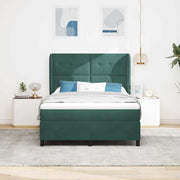 Boxspringbed 190x140 cm donkergroen fluweel
