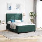 Boxspringbed 160x200 cm donkergroen fluweel