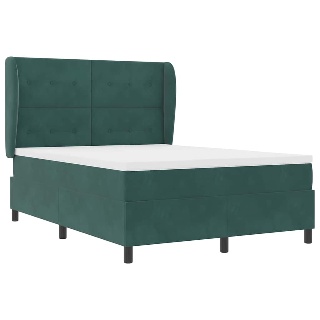 Boxspringbed met matras Donkergroen 200 x 160 cm Fluweel