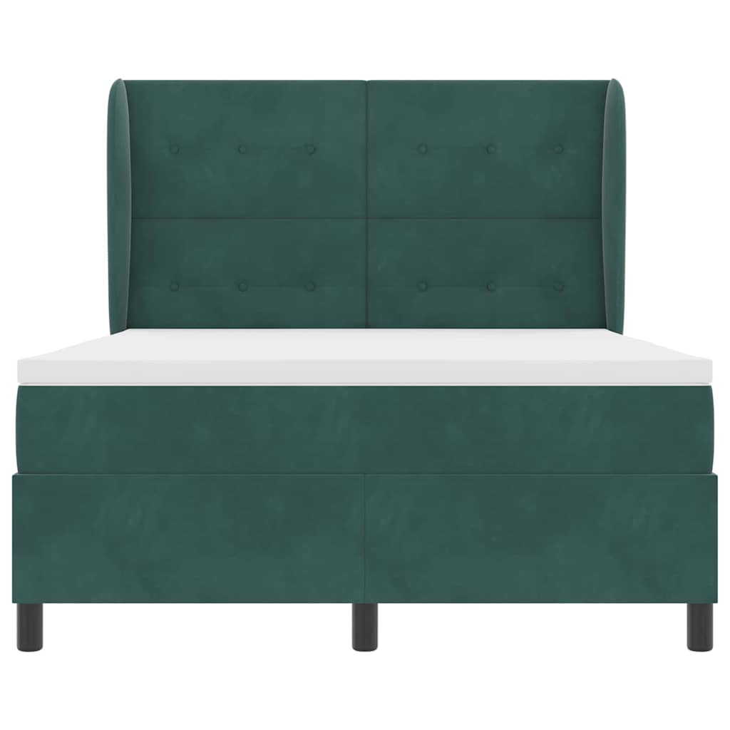Boxspringbed met matras Donkergroen 200 x 160 cm Fluweel