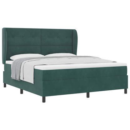 Boxspringbed met hoofdeinde Donkergroen 200 x 180 cm Fluweel