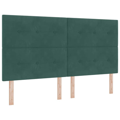 Boxspringbed met hoofdeinde Donkergroen 200 x 180 cm Fluweel