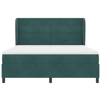 Boxspringbed met hoofdeinde Donkergroen 200 x 180 cm Fluweel