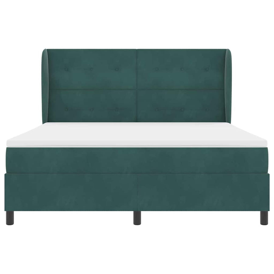 Boxspringbed met hoofdeinde Donkergroen 200 x 180 cm Fluweel