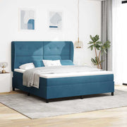Boxspringbed donkerblauw 200x180 cm fluweel
