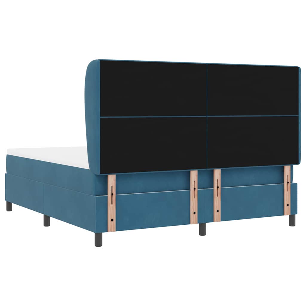 Boxspringbed met hoofdeinde Donkerblauw 200 x 180 cm Fluweel