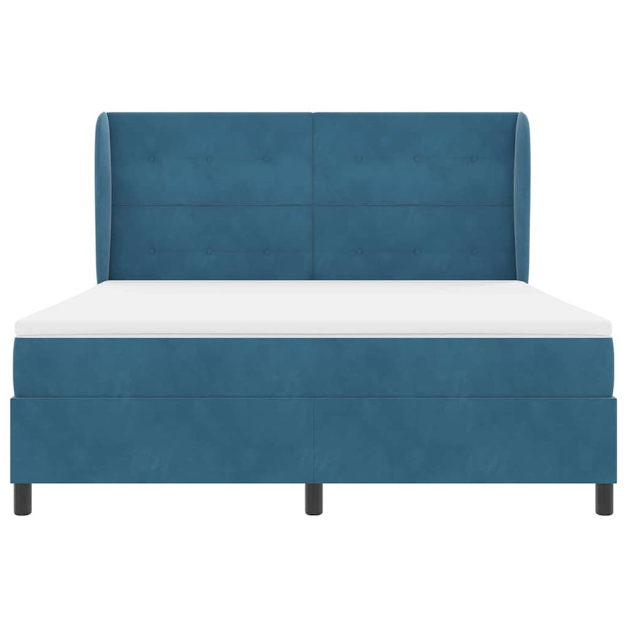 Boxspringbed met hoofdeinde Donkerblauw 200 x 180 cm Fluweel