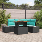 Tuin Eetset zwart blauwgroen acaciahout