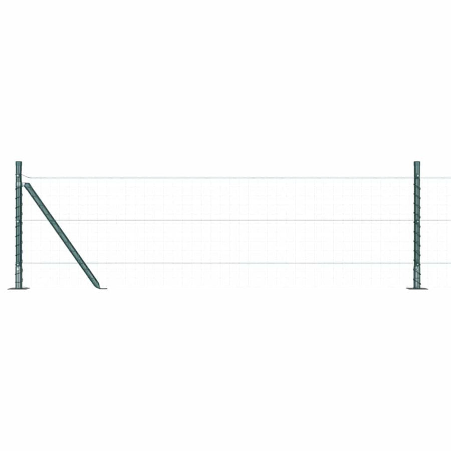 Hekpalen 52 st met voetplaten Ø32 mm 70 cm gegalvaniseerd staal