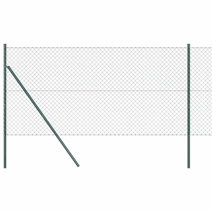 Afrasteringspaal Groen 10 x 1 m (40 x 40 mm gaas) Staal en PVC