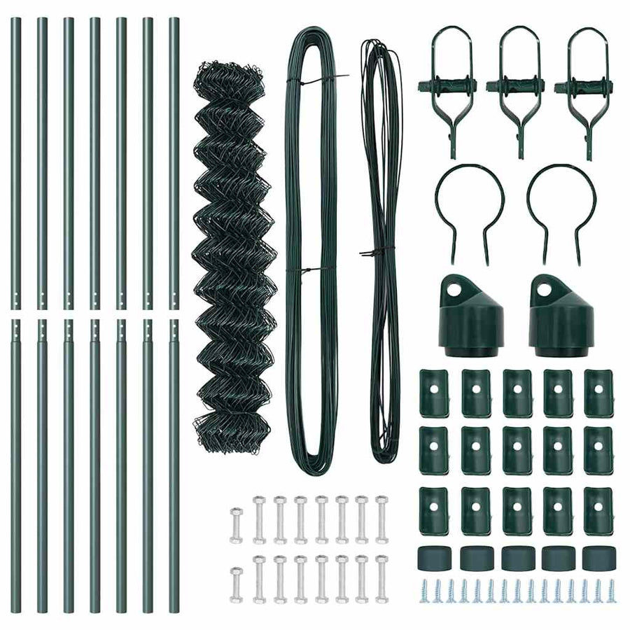 Afrasteringspaal Groen 10 x 1 m (60 x 60 mm gaas) Staal en PVC