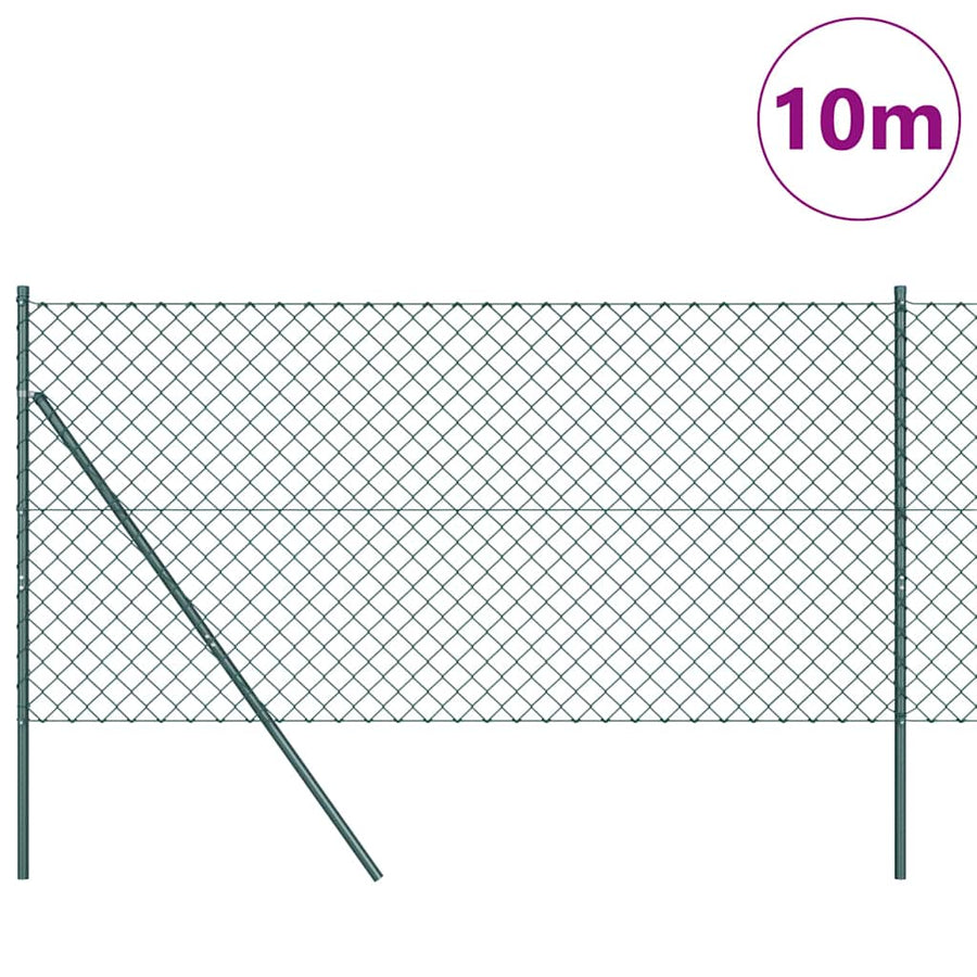 Afrasteringspaal Groen 10 x 1 m (60 x 60 mm gaas) Staal en PVC
