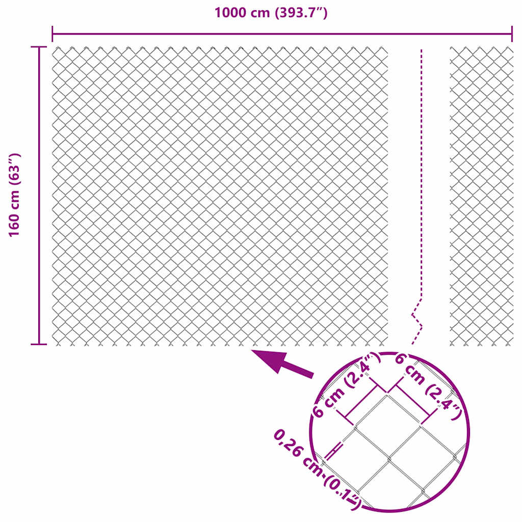 Afrasteringspaal Groen 10 x 1,6 m (60 x 60 mm gaas)