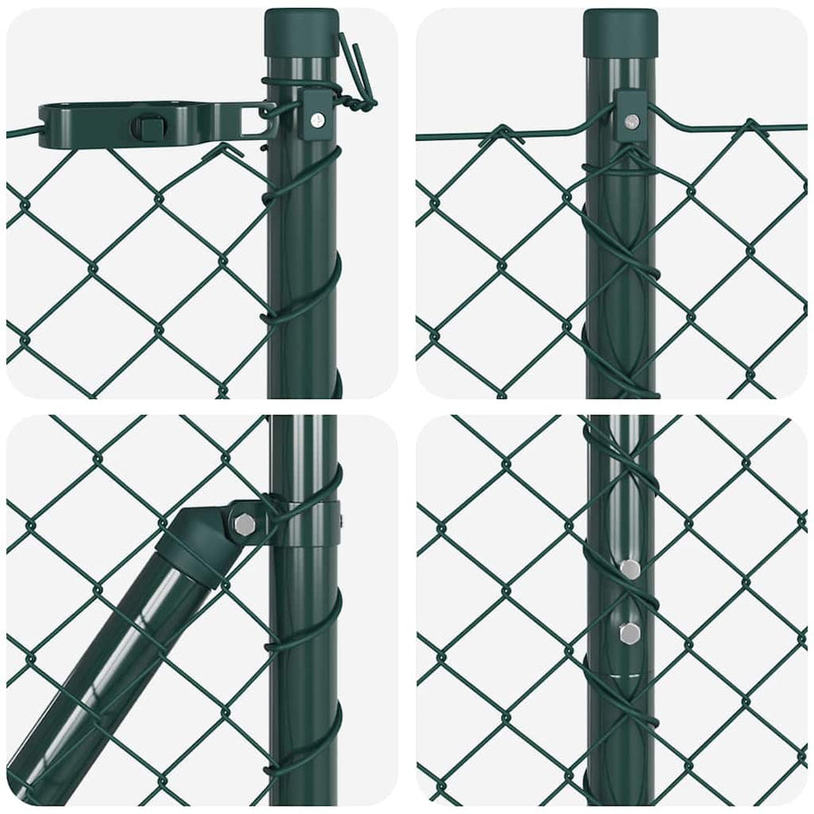 Afrasteringspaal Groen 25 x 1 m (40 x 40 mm gaas) Staal en PVC