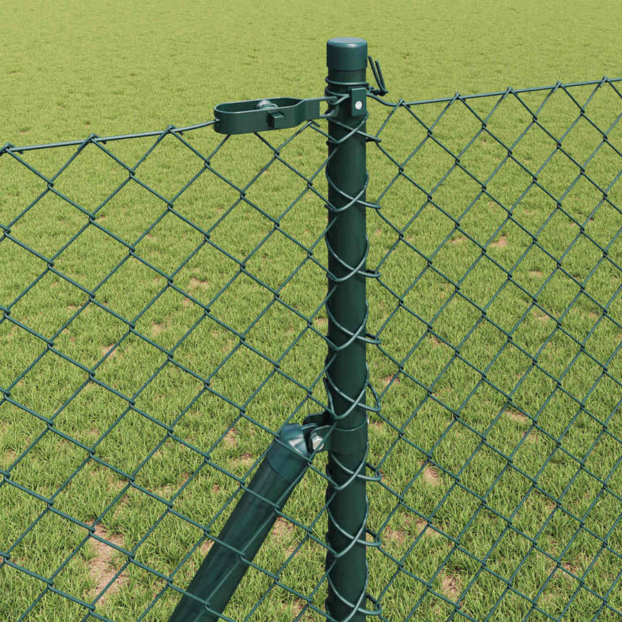 Afrasteringspaal Groen 25 x 1 m (40 x 40 mm gaas) Staal en PVC