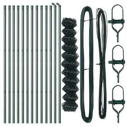 Afrasteringspaal Groen 25 x 1 m (40 x 40 mm gaas) Staal en PVC