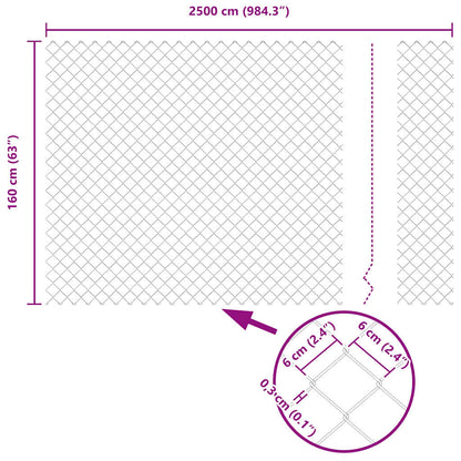 Afrasteringspaal Groen 25 x 1,6 m (60 x 60 mm gaas)