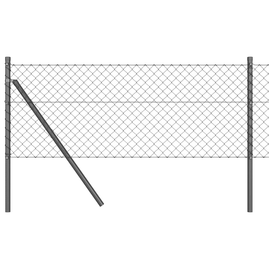 Afrasteringspaal Grijs 10 x 0,4 m (40 x 40 mm gaas)