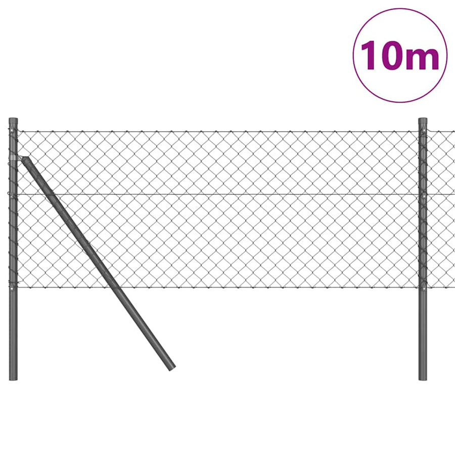 Afrasteringspaal Grijs 10 x 0,8 m (40 x 40 mm gaas)